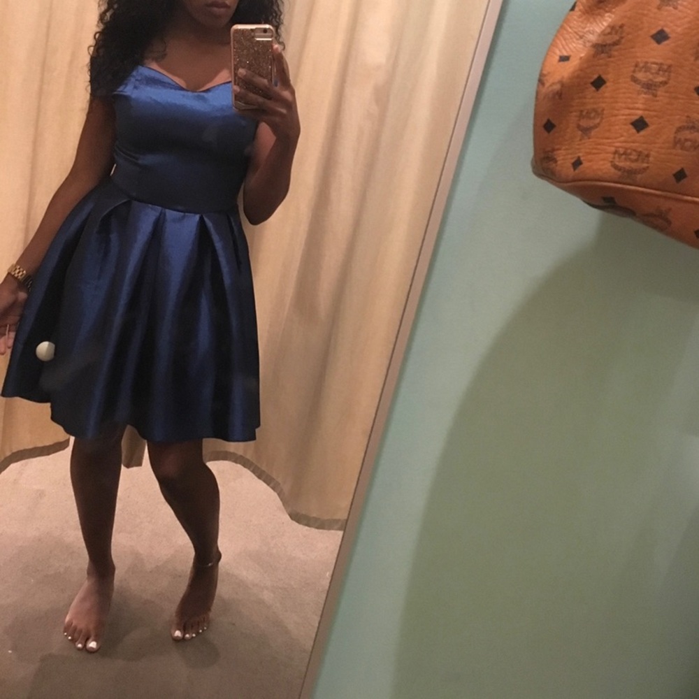 BRAND NEW SATIN A-LINE COCKTAIL DRESS